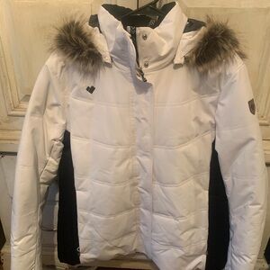 Obermeyer White and Black Jacket